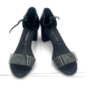 NIB Anne Klein iflex Black Camila Sling backs with chunky heels Size 7.5